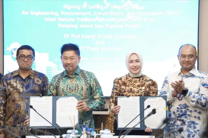 PLN EPI-PT Timas Teken LoI Pembangunan Pipa Gas West Natuna