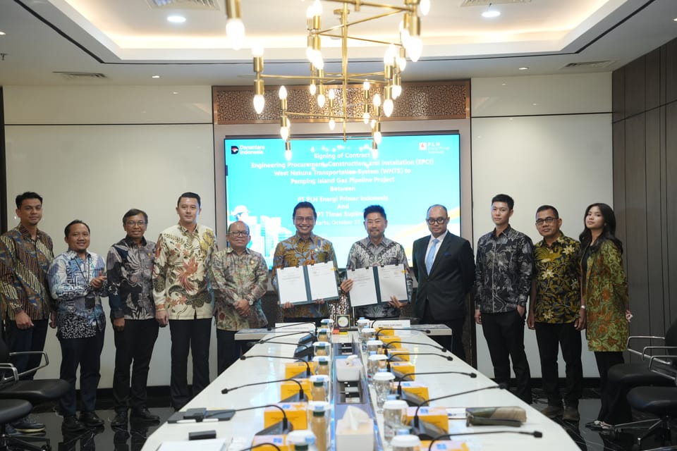 PLN EPI dan Timas Suplindo Teken Kontrak Pipa Gas WNTS–Pemping